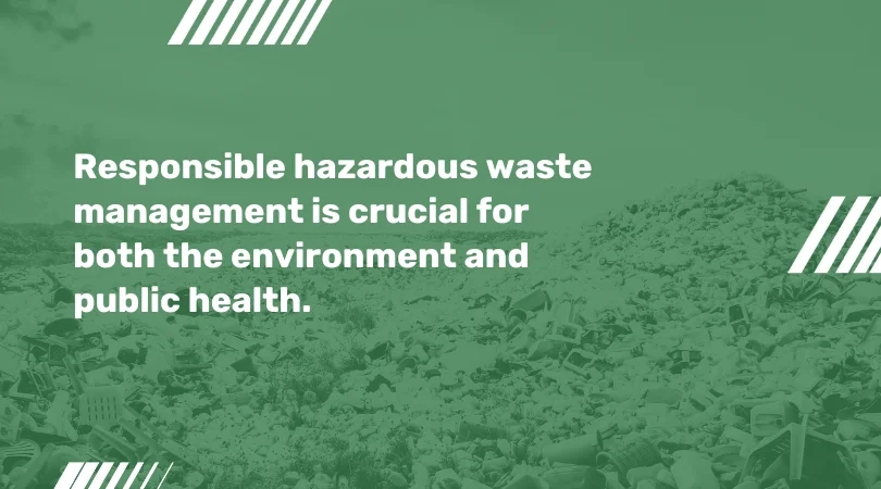 Responsible Hazardous Waste Management WasteXpress - WasteXpress Landfill containing mixed waste materials illustrating environmental impact of improper disposal