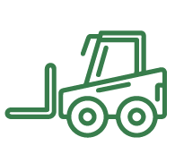 green fork lift icon